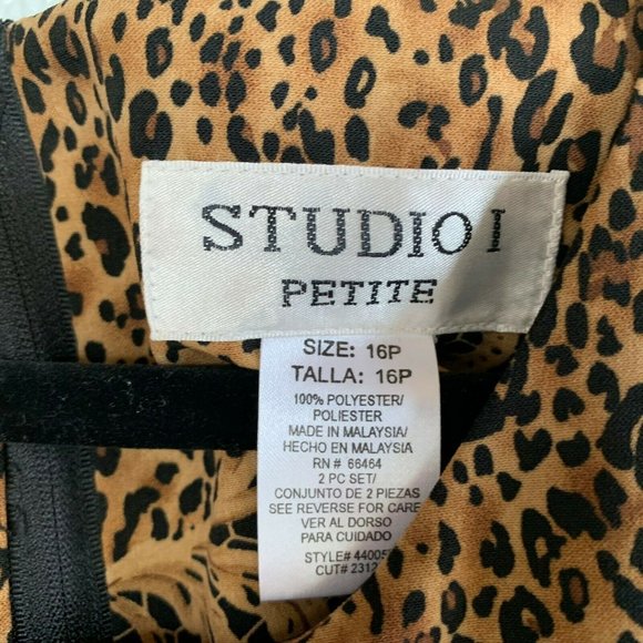 Studio I NEW Women Two‎ Piece Dress Set Size 16 Pet - Picture 5 of 8